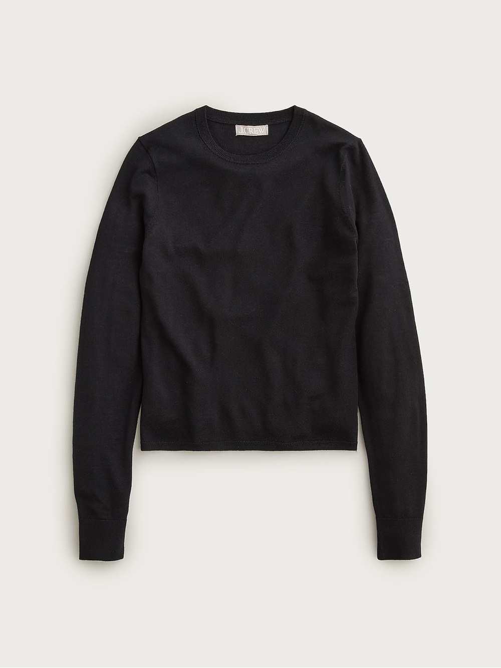 J. Crew Black Merino Wool Crewneck Women's Sweater Size M - Picture 2 of 3